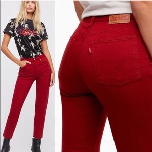 Levi's Wedgie Icon Fit Skinny Jeans • Red • W25